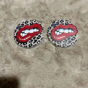 Leopard Print Lip Coasters